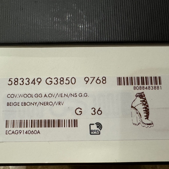 Gucci GG Monogram Wool Ankle Boots - Picture 2 of 7